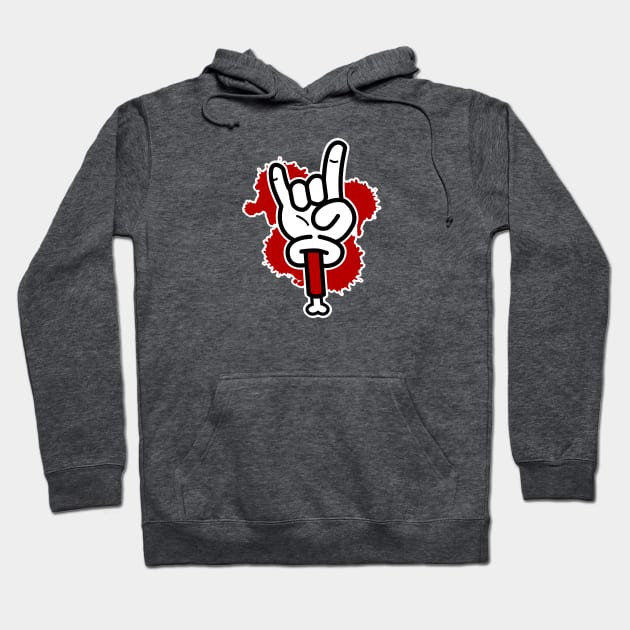 Metal hand Sign of the horns Hoodie by Yaydsign